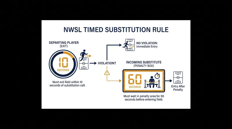 The strict new substitution protocol forces teams to play a player down if a substituted player dawdles.
