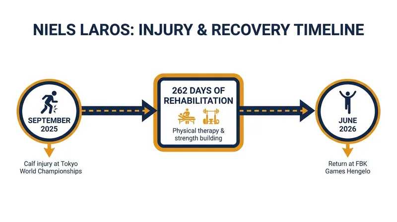 Laros's road to recovery spanned over eight months following his injury in Tokyo.