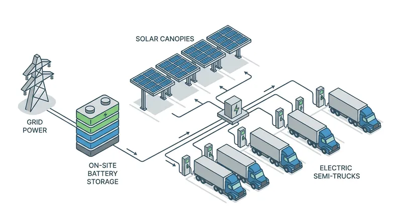 To manage the immense power draw, future stations will rely on on-site battery buffers and smart energy management.