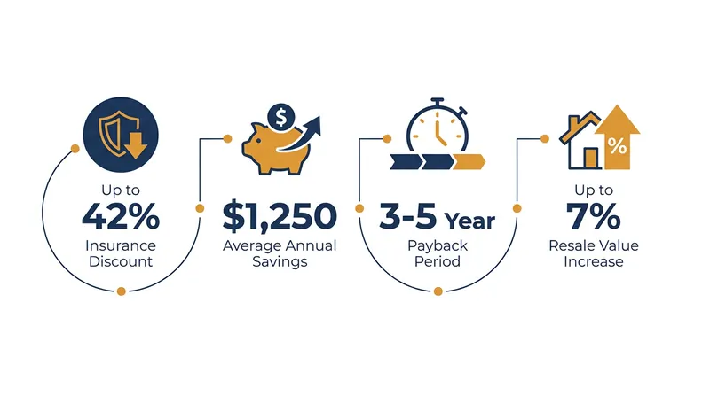 The financial return on a resilient roof upgrade is driven by state-mandated insurance discounts and increased property equity.