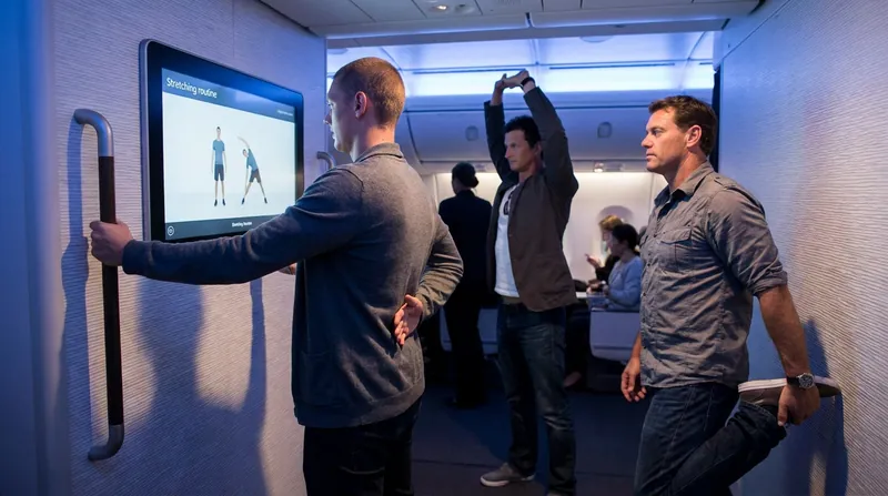 Dedicated wellness zones encourage movement to prevent deep vein thrombosis on ultra-long-haul routes.