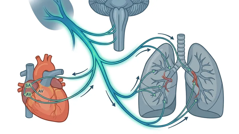 Extended exhalations trigger the vagus nerve to slow the heart rate, shifting the body into parasympathetic dominance.