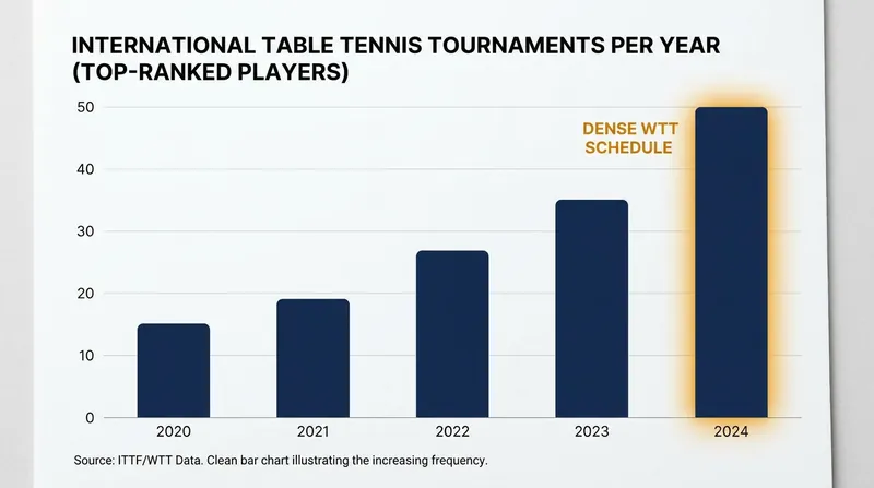 The modern WTT calendar has raised concerns over player workload and chronic overuse injuries.