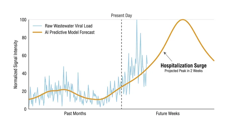 Advanced statistical models filter out the 'biological noise' of raw sewage data to generate smooth, accurate forecasts.