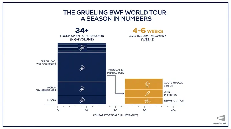 The relentless pace of the modern BWF calendar has made strategic load management essential for top players.