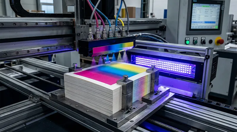 Modern UV digital edge printing allows for photographic-quality designs to be sprayed directly onto the book block.