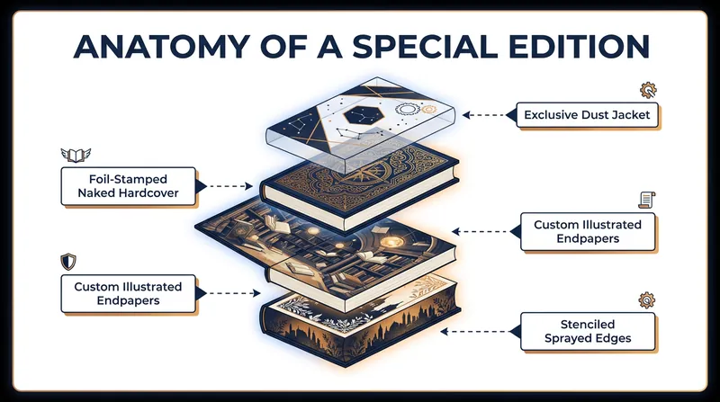 The premium manufacturing elements that define a modern special edition book.