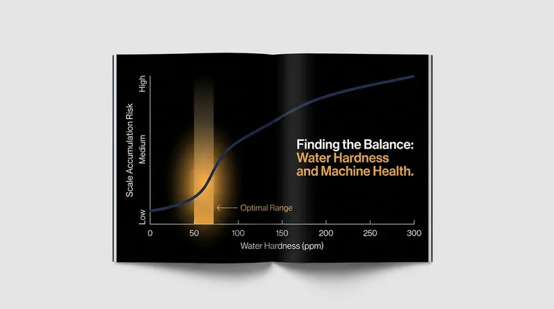 Balancing extraction quality with machine longevity requires keeping total hardness around 50 to 70 ppm.