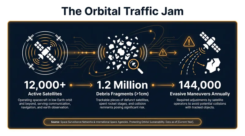 The scale of objects in Low Earth Orbit has overwhelmed manual tracking systems.
