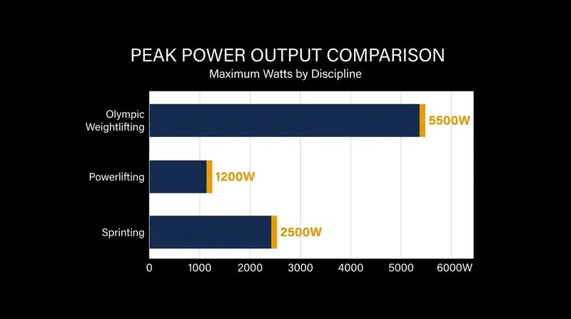 Peak power output during the second pull of the clean far exceeds other athletic movements.