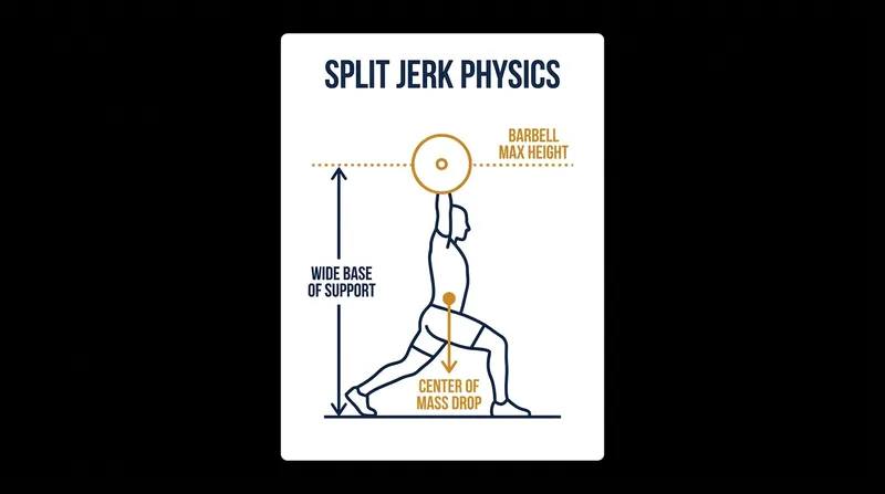 The split jerk allows the lifter to drop their center of mass lower while creating a wider base of support.