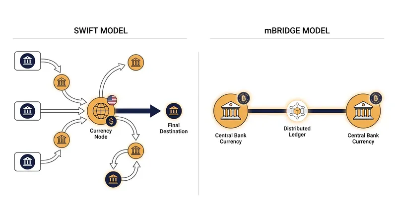 How mBridge bypasses the traditional correspondent banking system.