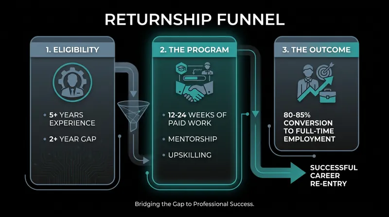 How the modern corporate returnship model operates.