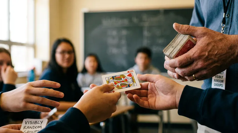 Teachers use playing cards or digital randomizers to form groups of three, breaking down social cliques.