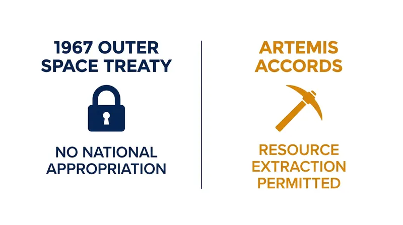 How the Artemis Accords reinterpret the non-appropriation clause of the 1967 treaty.