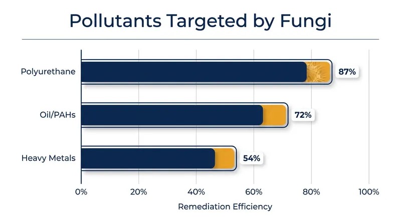 Different fungal strains are being deployed to target a wide variety of environmental contaminants.