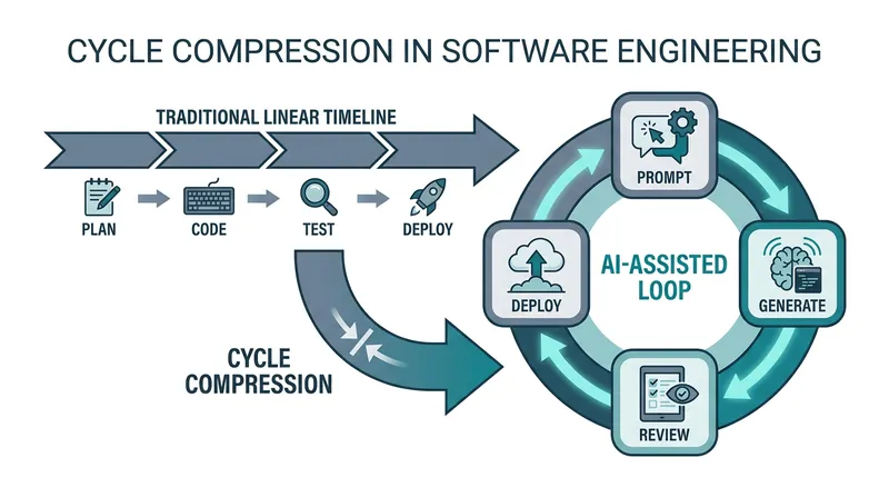 AI tools are compressing the software development lifecycle, allowing teams to build and deploy faster.