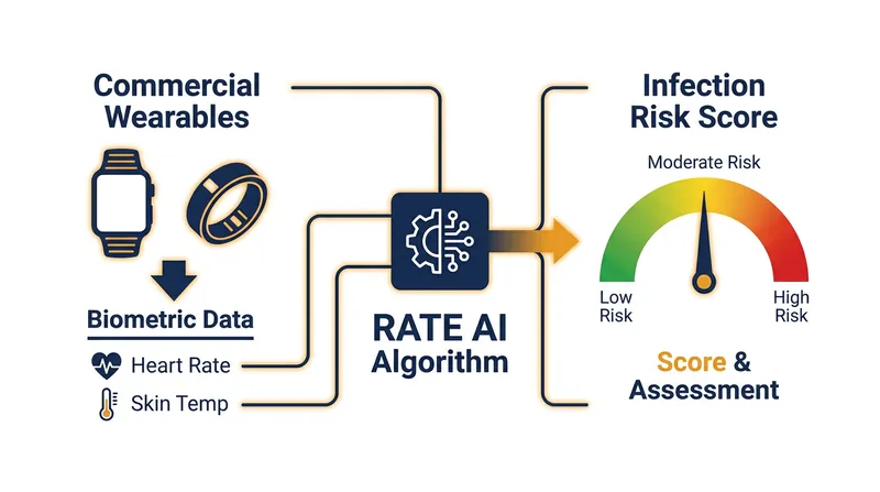 How the Rapid Analysis of Threat Exposure (RATE) algorithm processes biometric data.