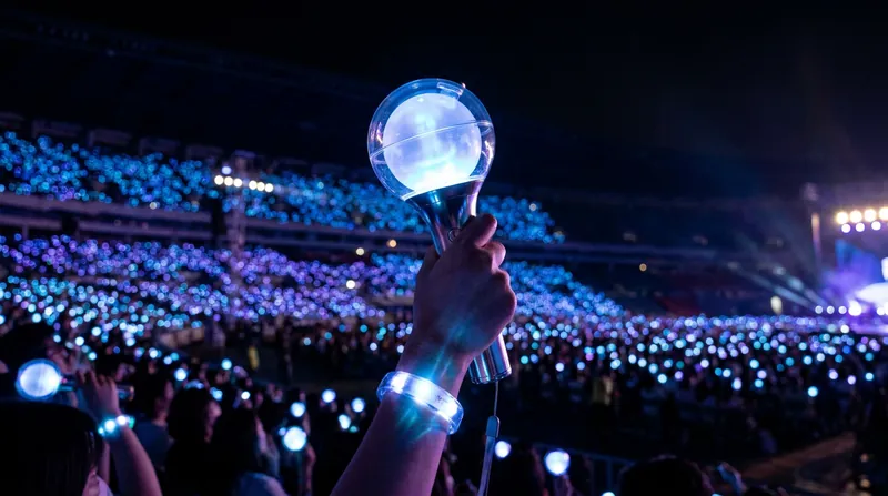 Unlike single-use wristbands, K-Pop light sticks are premium, Bluetooth-enabled collectibles that fans bring to every show.