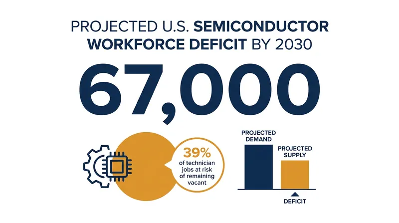The U.S. faces a critical shortage of frontline technicians required to operate new fabrication plants.
