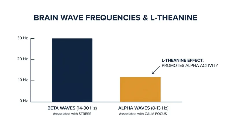 Clinical EEG recordings show L-theanine reliably increases the power of alpha brain waves, the neurological signature of the 'flow state.'