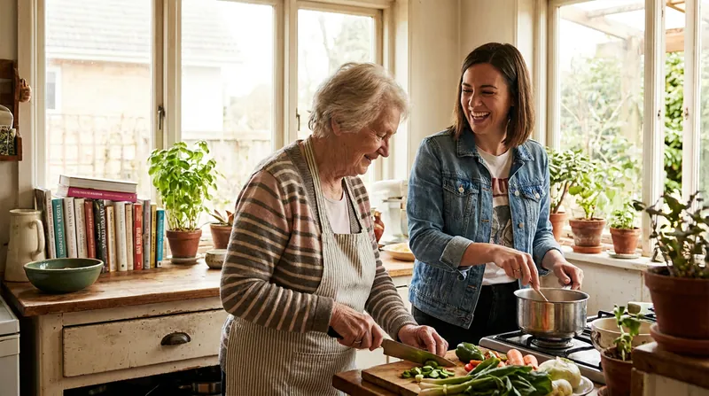 Caregivers in dementia villages wear street clothes and blend in as neighbors, shifting the dynamic from clinical to communal.
