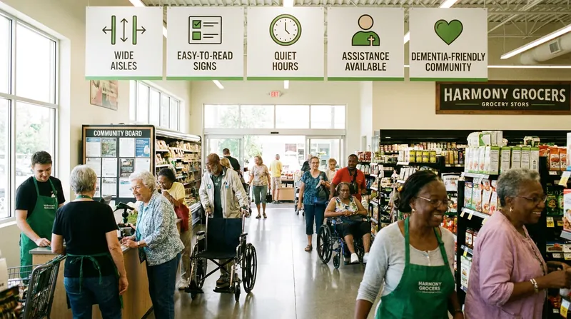 The philosophy is expanding beyond purpose-built villages to retrofit real-world towns into 'Dementia-Friendly Communities.'