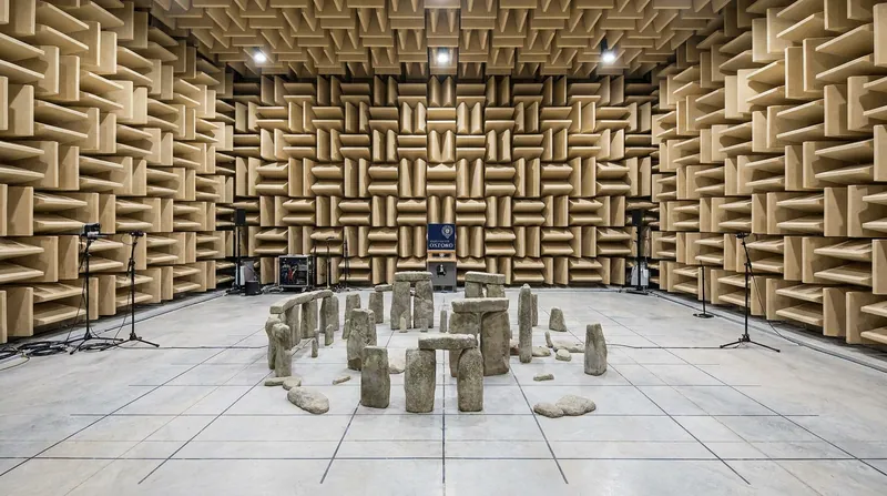 A 1:12 scale model of Stonehenge used by acoustic engineers to prove the monument amplified internal sound.