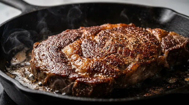A dry surface accelerates the Maillard reaction, creating a superior crust.