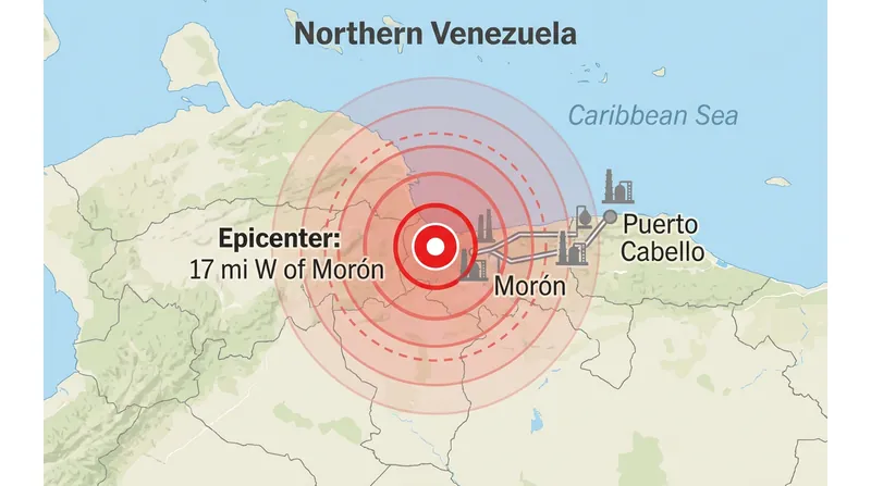 The earthquake struck dangerously close to the nerve center of Venezuela's coastal petroleum infrastructure.