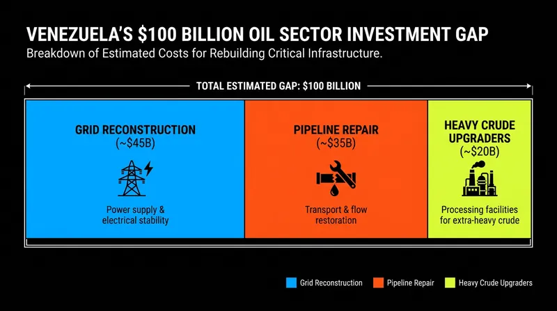 Even before the earthquake, analysts estimated a $100 billion capital requirement to fully restore production.