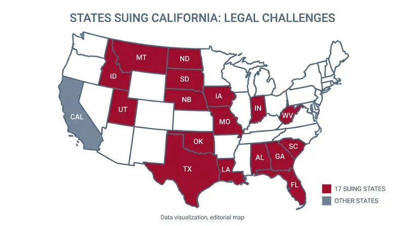A coalition of 17 states led by Nebraska has filed a federal lawsuit to block the packaging law.