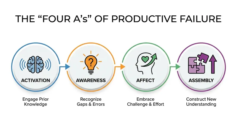 The four cognitive mechanisms that make initial struggle highly effective for long-term retention.