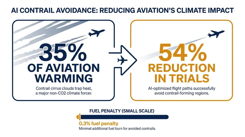 The climate trade-off of AI-assisted contrail avoidance.