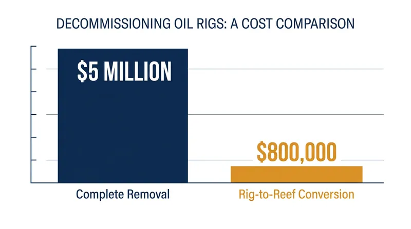 Converting a rig into an artificial reef is significantly cheaper than complete extraction.