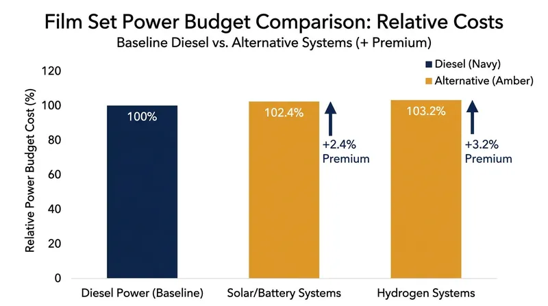 While clean power currently carries a slight premium, studios are subsidizing the transition to build economies of scale.