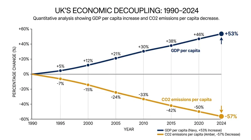 Several wealthy nations have achieved absolute decoupling, though critics argue the global rate remains too slow.