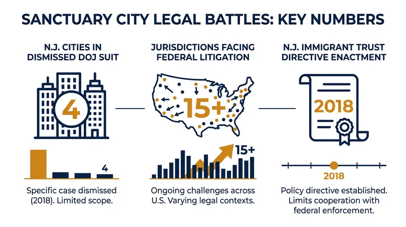The scope of the federal government's legal battle against sanctuary jurisdictions.