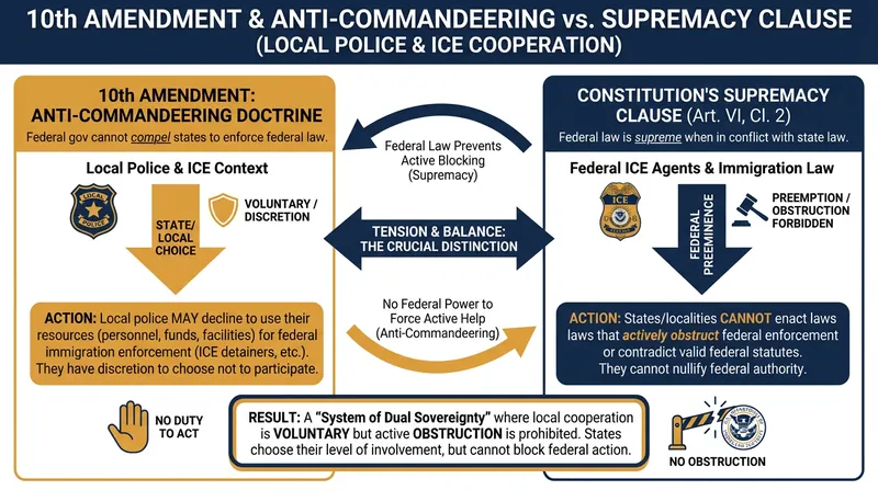 The constitutional clash at the heart of the sanctuary city debate.