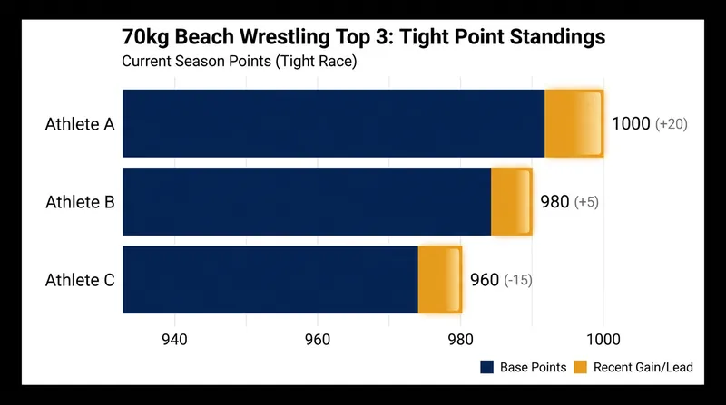 Standings remain incredibly tight in the 70kg division heading into the final two events of the season.