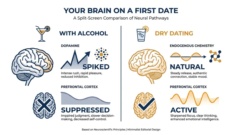 Alcohol artificially alters the brain's neurochemistry, masking natural compatibility signals.