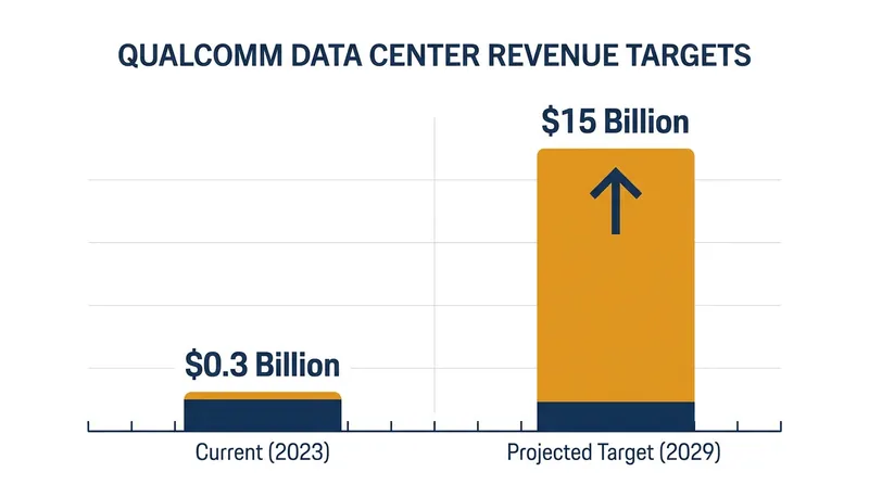 Qualcomm is targeting a massive expansion in data center revenue by 2029.