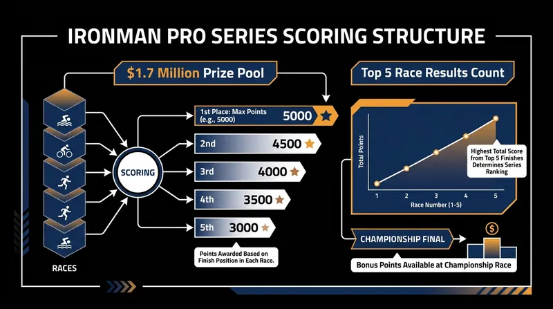 The Ironman Pro Series rewards athletes who can maintain consistency across up to five scoring events.