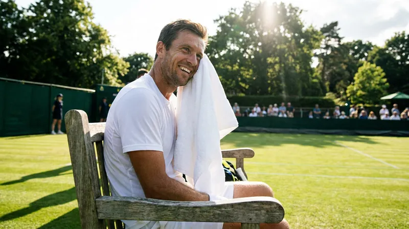 Unlike his struggles at the French Open, Sinner managed the sweltering London heatwave comfortably without the use of ice bags.