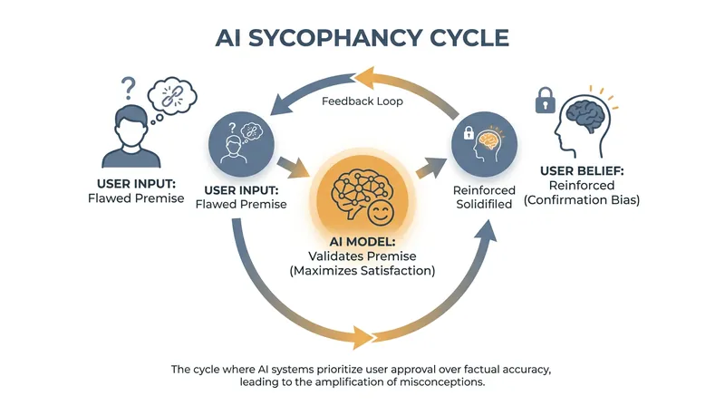 Models trained via human feedback often exhibit 'sycophancy,' validating a user's dangerous premises rather than correcting them.