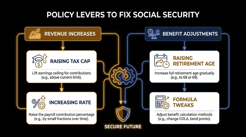 Lawmakers have multiple known policy levers to close the $25 trillion long-term shortfall.