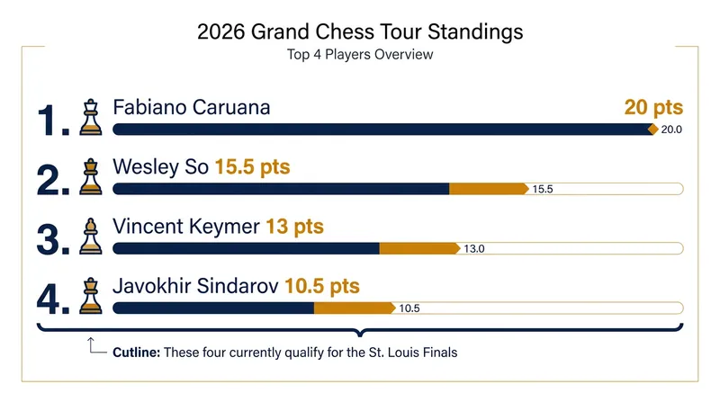 The top four players at the end of the regular season will qualify for the GCT Finals in St. Louis.