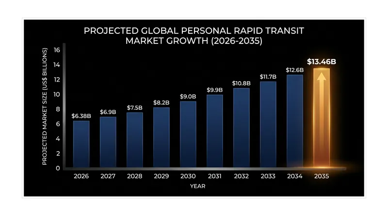 The global market for Personal Rapid Transit is projected to more than double over the next decade.