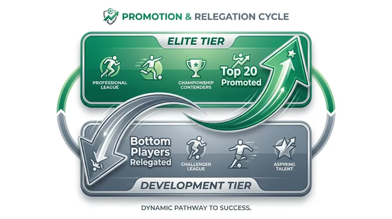 The new meritocracy relies on a strict system of promotion and relegation at the end of each season.