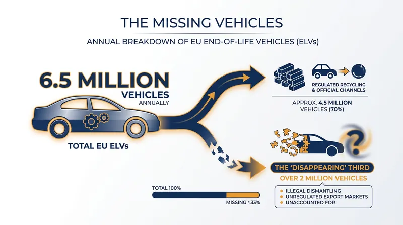 A primary goal of the new regulation is to stop the leakage of end-of-life vehicles into unregulated export markets.